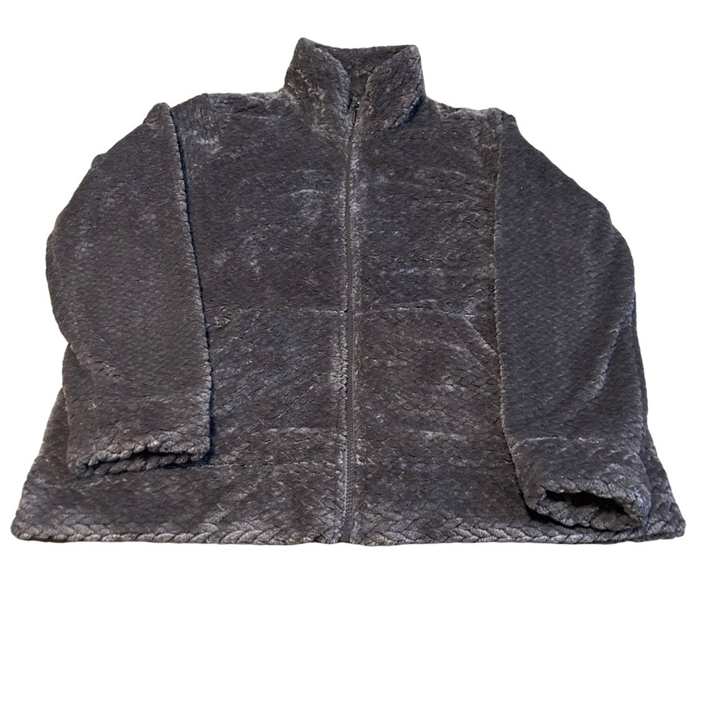 Free Country Butter Pile Fleece Jacket Size L Brown Plush Cozy NWT - Picture 3 of 13